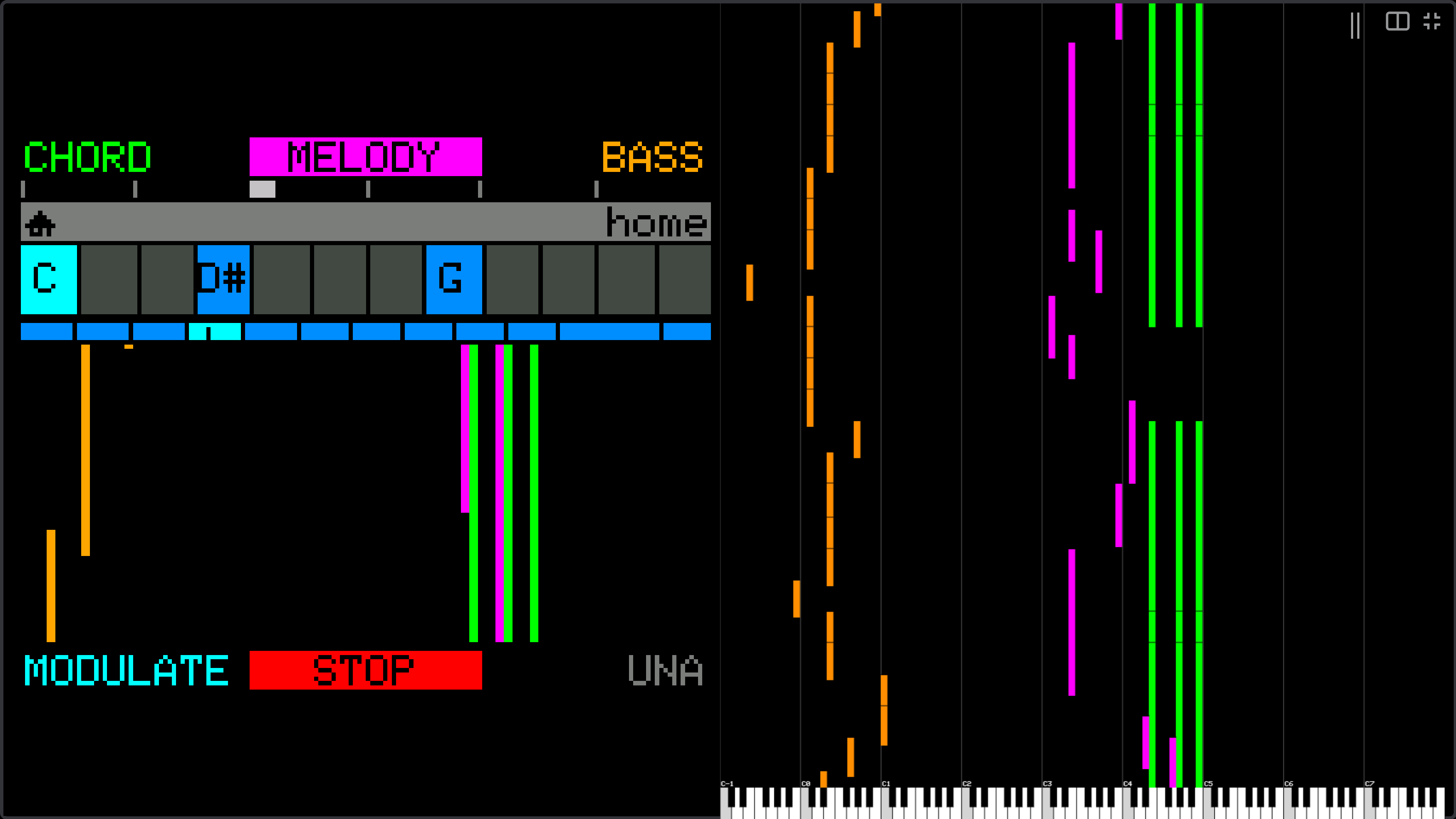 Cinema split - the device screen beside the visualizer, fullscreen