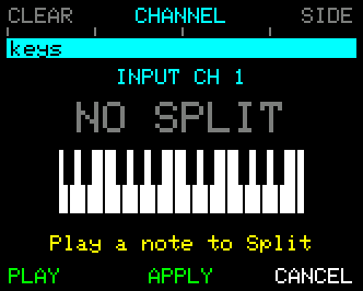 Keyboard Split, off