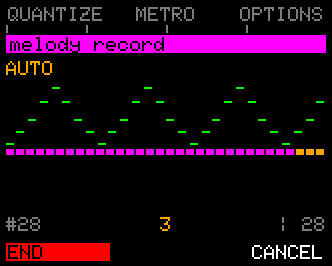 Melody Record - capturing, three steps left