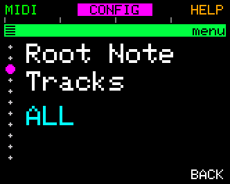 Root Note Tracks (default ALL)