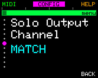Solo Output Channel (default Match Input)